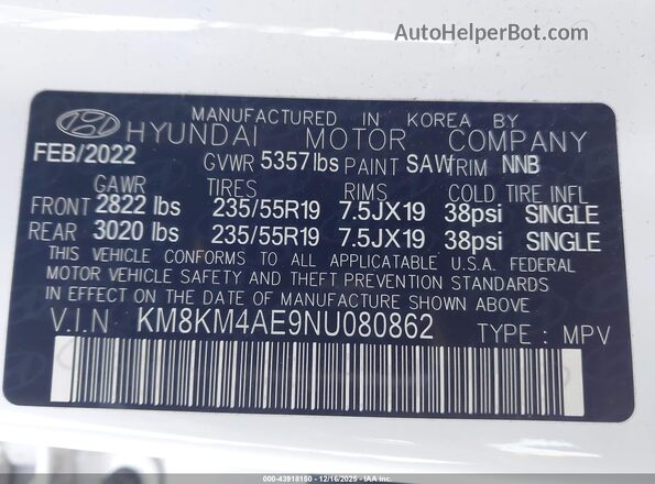 KM8KM4AE9NU080862 2022 HYUNDAI IONIQ 5 Белый Вид подкапотного пространства