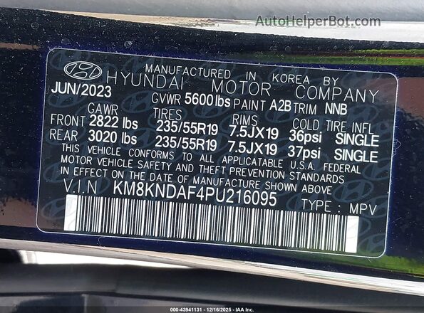 KM8KNDAF4PU216095 2023 HYUNDAI IONIQ 5 Черный Вид подкапотного пространства
