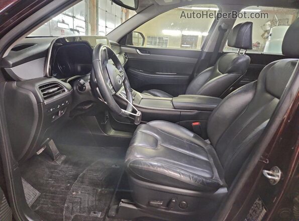 KM8R4DHE1LU030524 2020 HYUNDAI PALISADE Темно-бордовый Вид салона спереди
