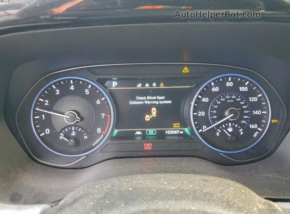 KM8R4DHE7LU067321 2020 HYUNDAI PALISADE Black Widok zestawu wskaźników