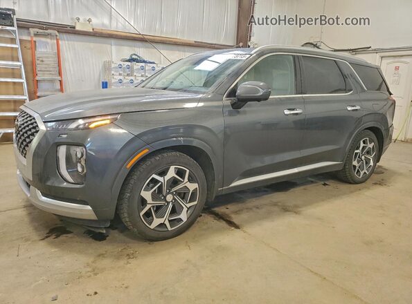 KM8R5DHE2MU286007 2021 HYUNDAI PALISADE Gray Przód lewy
