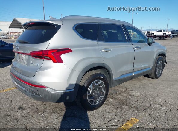 KM8S2DA17NU020419 2022 HYUNDAI SANTA FE HYBRID BLUE Silver უკანა მარჯვენა