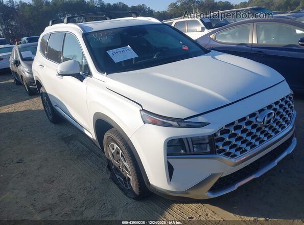 KM8S2DA18NU049072 2022 HYUNDAI SANTA FE HYBRID BLUE White წინა მარჯვენა