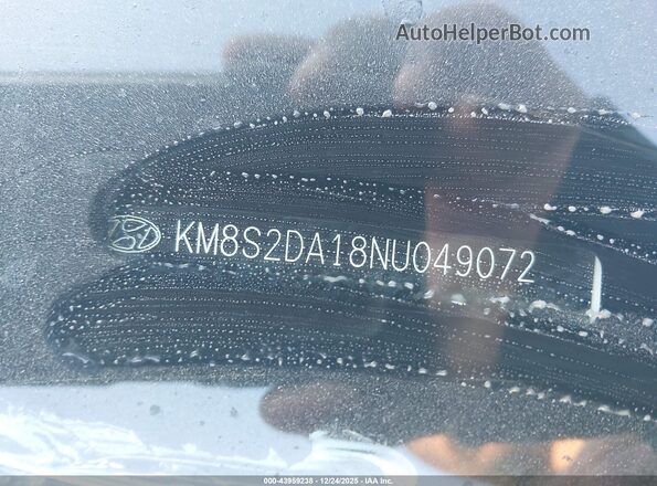 KM8S2DA18NU049072 2022 HYUNDAI SANTA FE HYBRID BLUE White ძრავის განყოფილების ხედი