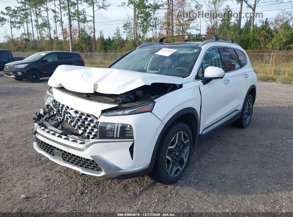 KM8S5DA15NU018210 2022 HYUNDAI SANTA FE HYBRID Белый Передняя левая четверть