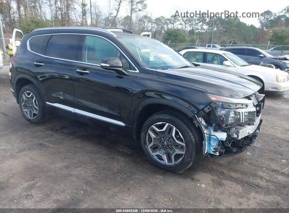 KM8S5DA18NU058703 2022 HYUNDAI SANTA FE HYBRID Black Delantero derecho