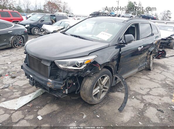 KM8SR4HFXHU201063 2017 HYUNDAI SANTA FE Черный Передняя левая четверть