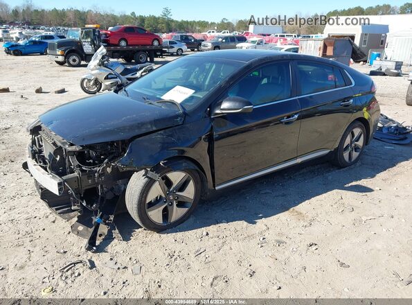 KMHC05LC9MU255191 2021 HYUNDAI IONIQ HYBRID Черный Передняя левая четверть