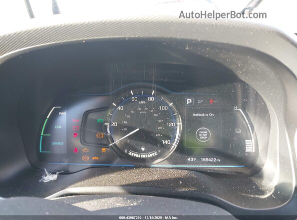KMHC65LC9KU164658 2019 HYUNDAI IONIQ HYBRID Белый Вид задних сидений