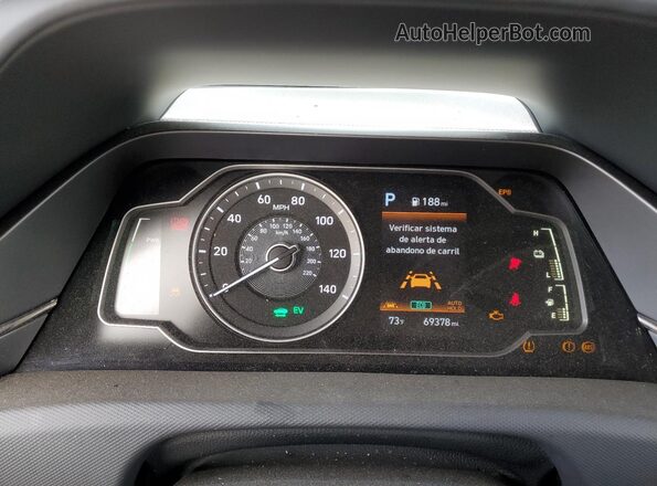 KMHC65LC9NU275361 2022 HYUNDAI IONIQ White Vista del cuadro de instrumentos