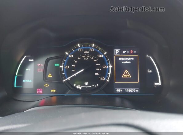 KMHC65LCXKU167889 2019 HYUNDAI IONIQ HYBRID Black Widok tylnych siedzeń