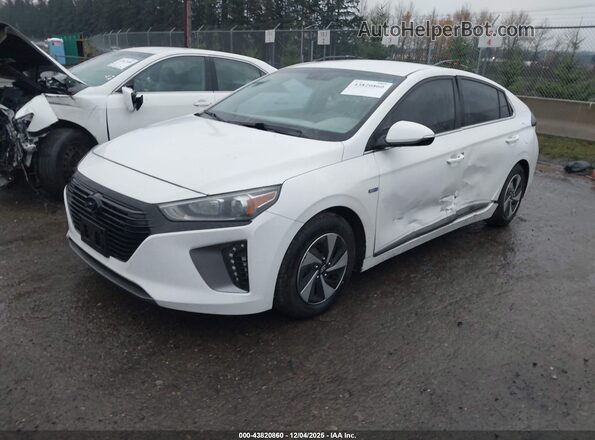 KMHC75LC0HU035634 2017 HYUNDAI IONIQ HYBRID Белый Передняя левая четверть