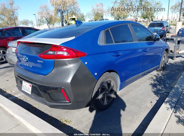KMHC75LCXJU072079 2018 HYUNDAI IONIQ HYBRID Blue Задня права чверть