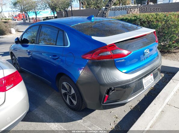 KMHC75LCXJU072079 2018 HYUNDAI IONIQ HYBRID Blue Задня ліва чверть