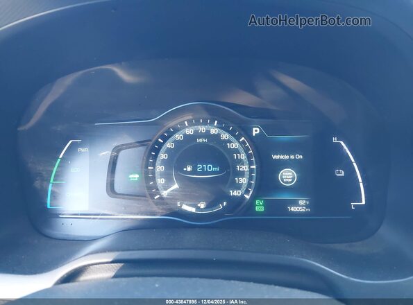 KMHC75LCXJU072079 2018 HYUNDAI IONIQ HYBRID Blue Вид задніх сидінь