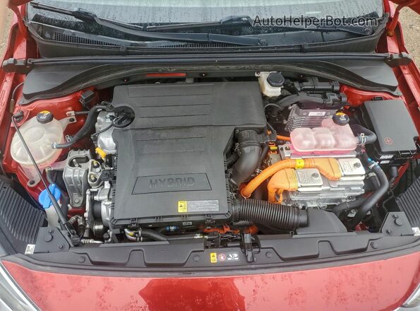 KMHC75LCXMU255695 2021 HYUNDAI IONIQ Red Вид задньої частини салону