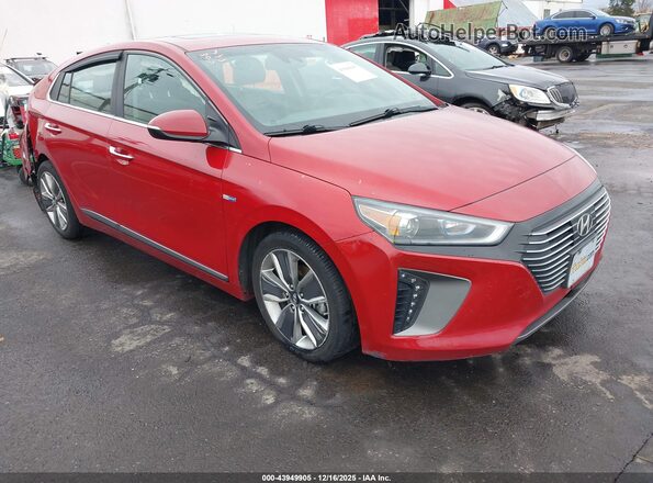 KMHC85LC7KU137372 2019 HYUNDAI IONIQ HYBRID Красный Передняя правая четверть