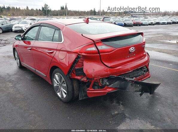 KMHC85LC7KU137372 2019 HYUNDAI IONIQ HYBRID Красный Задняя левая четверть