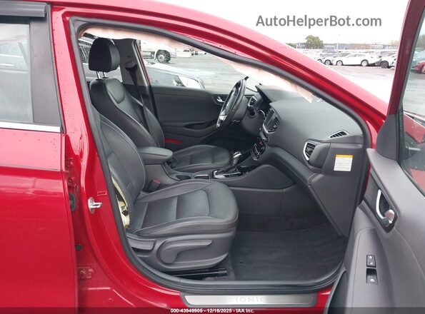 KMHC85LC7KU137372 2019 HYUNDAI IONIQ HYBRID Красный Вид салона спереди