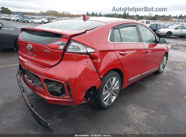 KMHC85LC7KU137372 2019 HYUNDAI IONIQ HYBRID Красный Задняя правая четверть