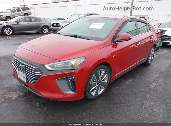 KMHC85LC7KU137372 2019 HYUNDAI IONIQ HYBRID Красный Передняя левая четверть