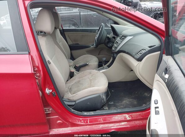 KMHCT4AE2HU279358 2017 HYUNDAI ACCENT Красный Вид салона спереди