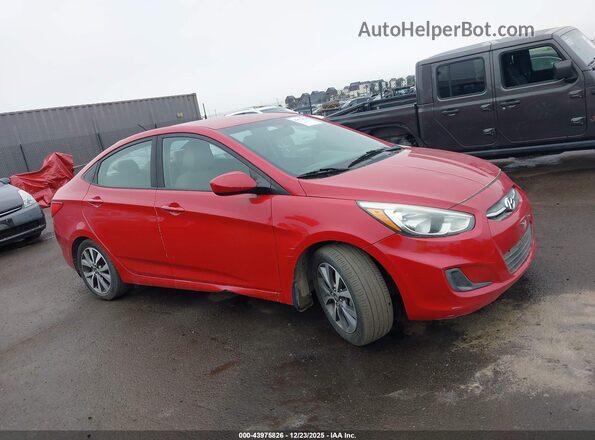 KMHCT4AE2HU279358 2017 HYUNDAI ACCENT Красный Вид задней части салона