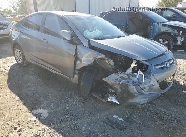 KMHCT4AEXGU019661 2016 HYUNDAI ACCENT Серый Передняя правая четверть