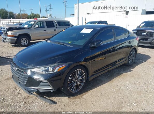 KMHD04LB6HU338489 2017 HYUNDAI ELANTRA Black Front left