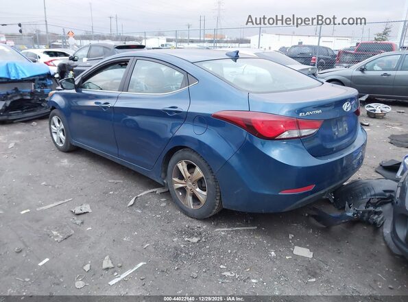 KMHDH4AE4GU645356 2016 HYUNDAI ELANTRA Синий Задняя левая четверть