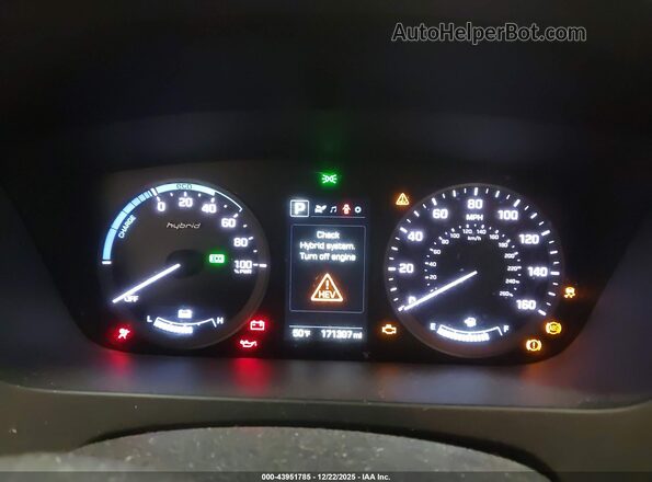 KMHE24L16HA059535 2017 HYUNDAI SONATA HYBRID Черный Вид задних сидений