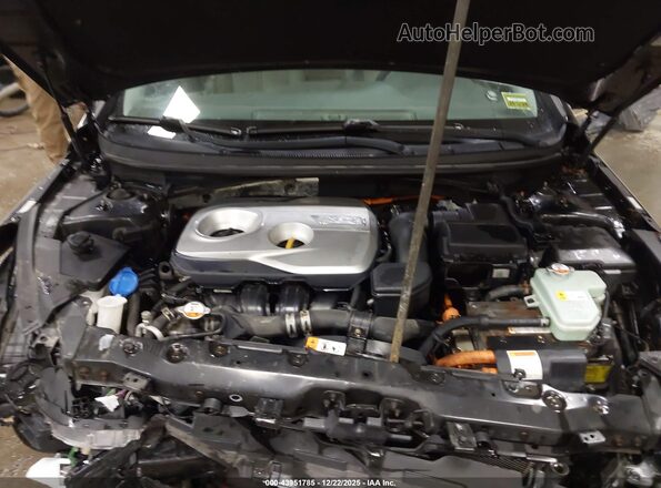 KMHE24L16HA059535 2017 HYUNDAI SONATA HYBRID Черный Вид сзади