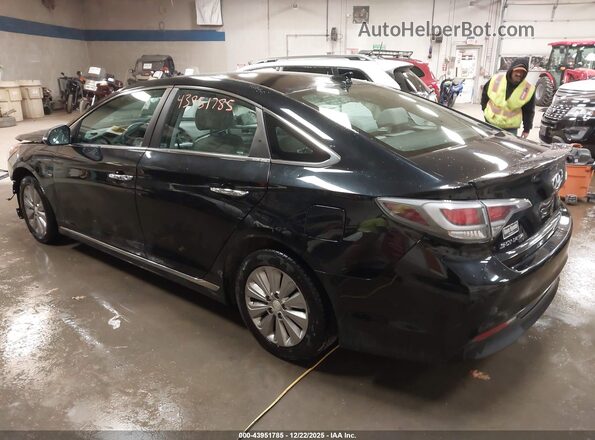 KMHE24L16HA059535 2017 HYUNDAI SONATA HYBRID Черный Задняя левая четверть