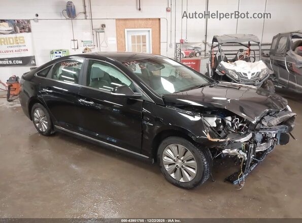 KMHE24L16HA059535 2017 HYUNDAI SONATA HYBRID Черный Передняя правая четверть