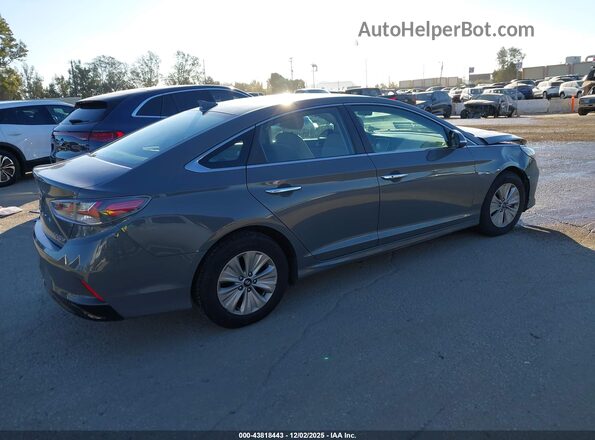 KMHE24L33KA093599 2019 HYUNDAI SONATA HYBRID Серый Задняя правая четверть