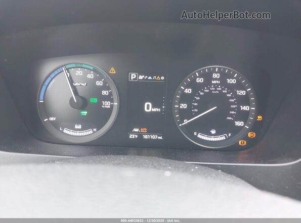 KMHE34L13GA030683 2016 HYUNDAI SONATA HYBRID Белый Вид задних сидений