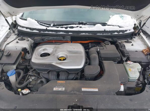 KMHE34L13GA030683 2016 HYUNDAI SONATA HYBRID Белый Вид сзади