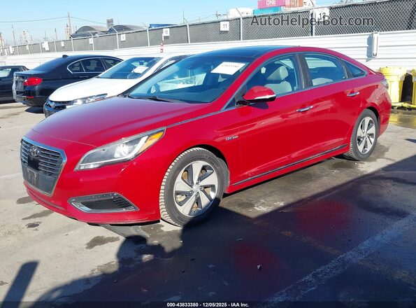 KMHE34L15GA024366 2016 HYUNDAI SONATA HYBRID Burgundy Передня ліва чверть