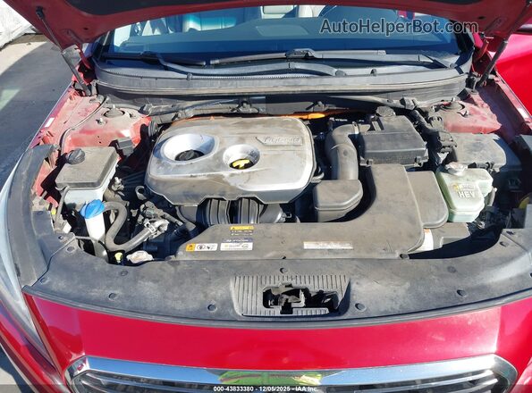 KMHE34L15GA024366 2016 HYUNDAI SONATA HYBRID Burgundy Вид ззаду