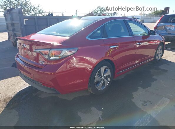 KMHE34L15GA024366 2016 HYUNDAI SONATA HYBRID Burgundy Задня права чверть