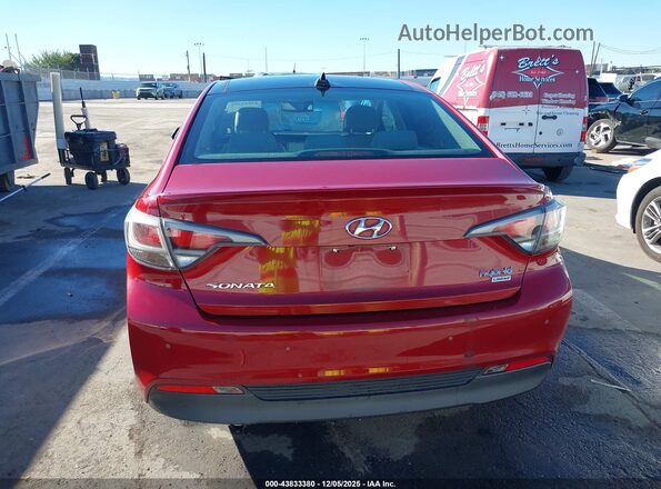KMHE34L15GA024366 2016 HYUNDAI SONATA HYBRID Burgundy 