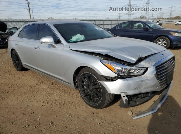 KMHG34JA2HU034946 2017 GENESIS G90 Серебряный Передняя правая четверть
