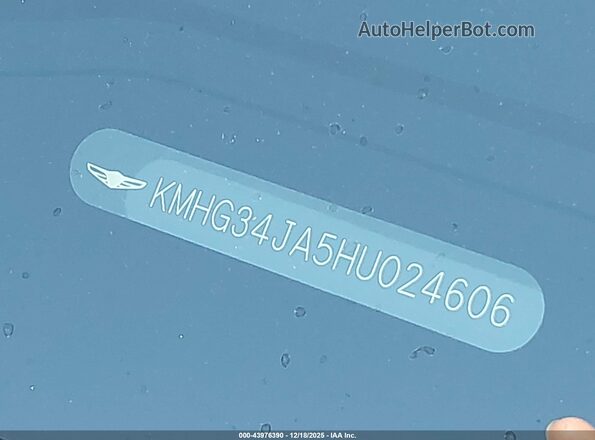 KMHG34JA5HU024606 2017 GENESIS G90 Черный 