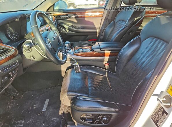KMHG34JAXHU020485 2017 GENESIS G90 White Vista interior delantera