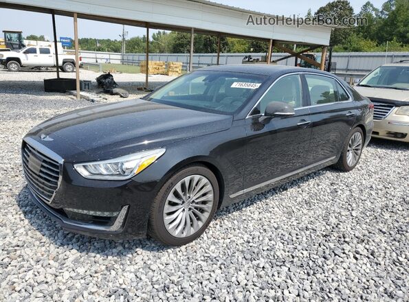 KMHG34JAXJU037647 2018 GENESIS G90 Black Przód lewy