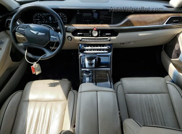 KMHG34JAXJU037647 2018 GENESIS G90 Black Widok deski rozdzielczej