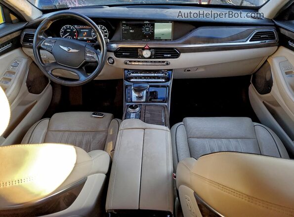 KMHG54JH1JU044168 2018 GENESIS G90 Blue Widok deski rozdzielczej