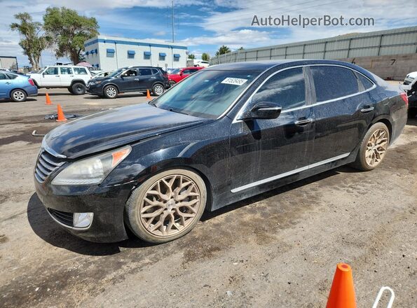 KMHGH4JH4GU102614 2016 HYUNDAI EQUUS Черный Передняя левая четверть