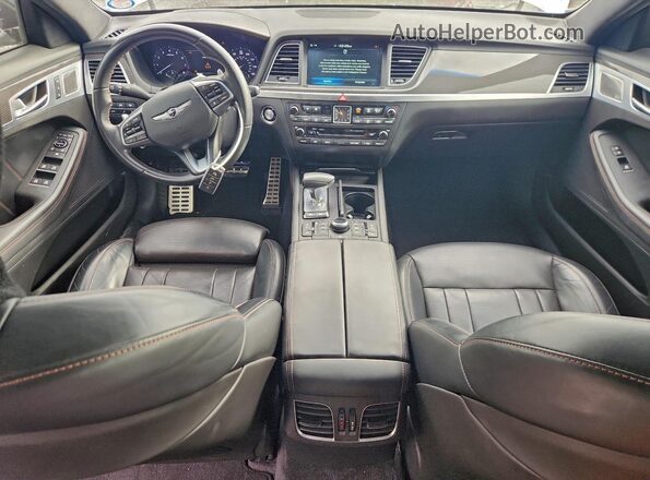 KMHGN4JBXJU232229 2018 GENESIS G80 White Widok deski rozdzielczej