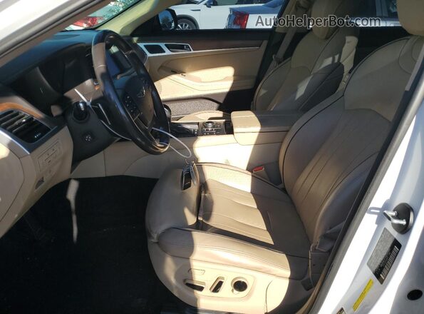 KMHGN4JF1HU200945 2017 GENESIS G80 Белый Вид салона спереди
